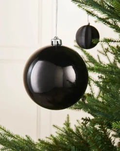 Black Large Gloss Shatterproof Bauble, 15 Cm