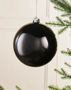 Black Large Gloss Shatterproof Bauble, 15 Cm