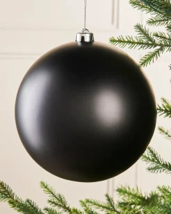 Black Large Matt Shatterproof Bauble, 20 Cm