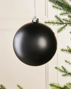 Black Large Matt Shatterproof Bauble, 15 Cm