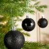 Black Shatterproof Bauble, 50 Pack