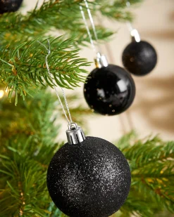 Black Shatterproof Bauble, 50 Pack