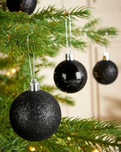 Black Shatterproof Bauble, 50 Pack