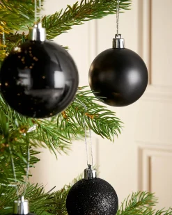 Black Shatterproof Bauble, 50 Pack