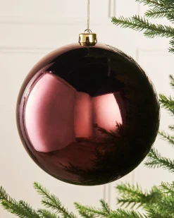 Burgundy Large Gloss Shatterproof Bauble, 20 Cm