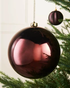 Burgundy Large Gloss Shatterproof Bauble, 20 Cm