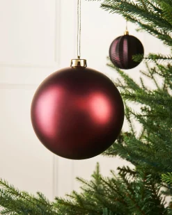 Burgundy Large Matt Shatterproof Bauble, 15 Cm