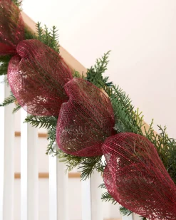Burgundy Mesh With Red Foil, 9 M