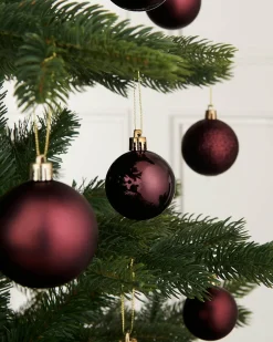Burgundy Shatterproof Bauble, 50 Pack