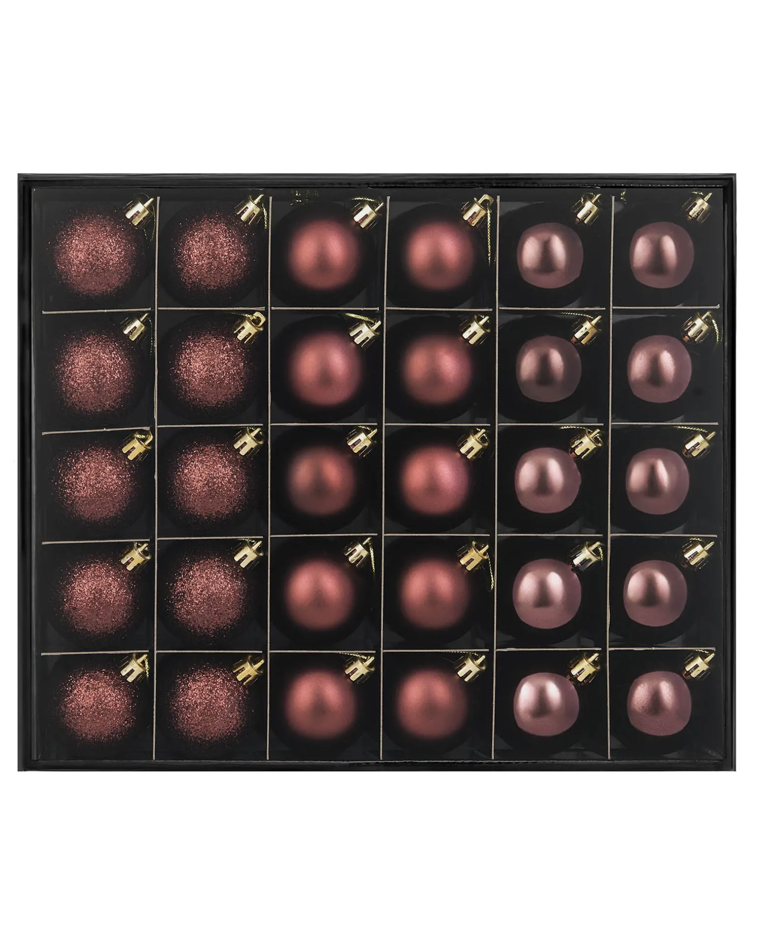 Burgundy Shatterproof Bauble, 50 Pack