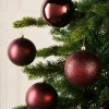 Burgundy Shatterproof Baubles, 9 Pack, 10 Cm