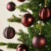Burgundy Shatterproof Baubles, 16 Pack, 8 Cm