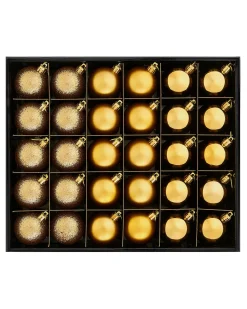 Christmas Gold Shatterproof Bauble, 50 Pack