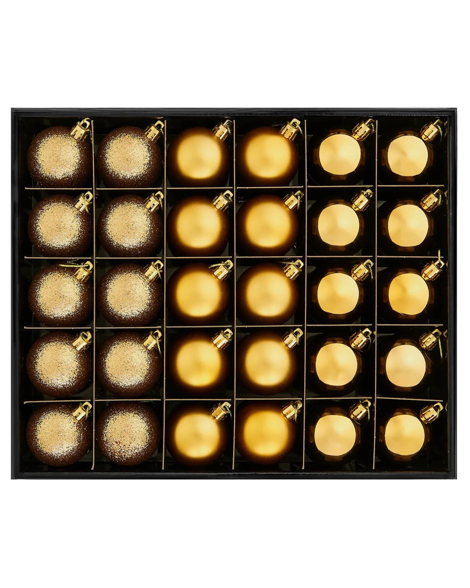 Christmas Gold Shatterproof Bauble, 50 Pack