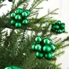 Christmas Green Glass Berry Cluster Baubles, 10 Pack