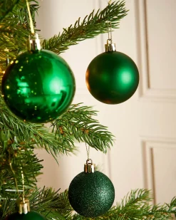 Christmas Green Shatterproof Bauble, 50 Pack