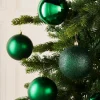 Christmas Green Shatterproof Baubles, 9 Pack, 10 Cm