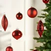 Christmas Red Glass Baubles, 20 Pack
