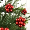 Christmas Red Glass Berry Cluster Baubles, 10 Pack