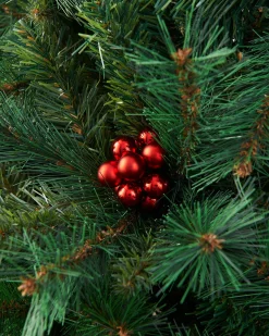 Christmas Red Glass Berry Cluster Baubles, 10 Pack
