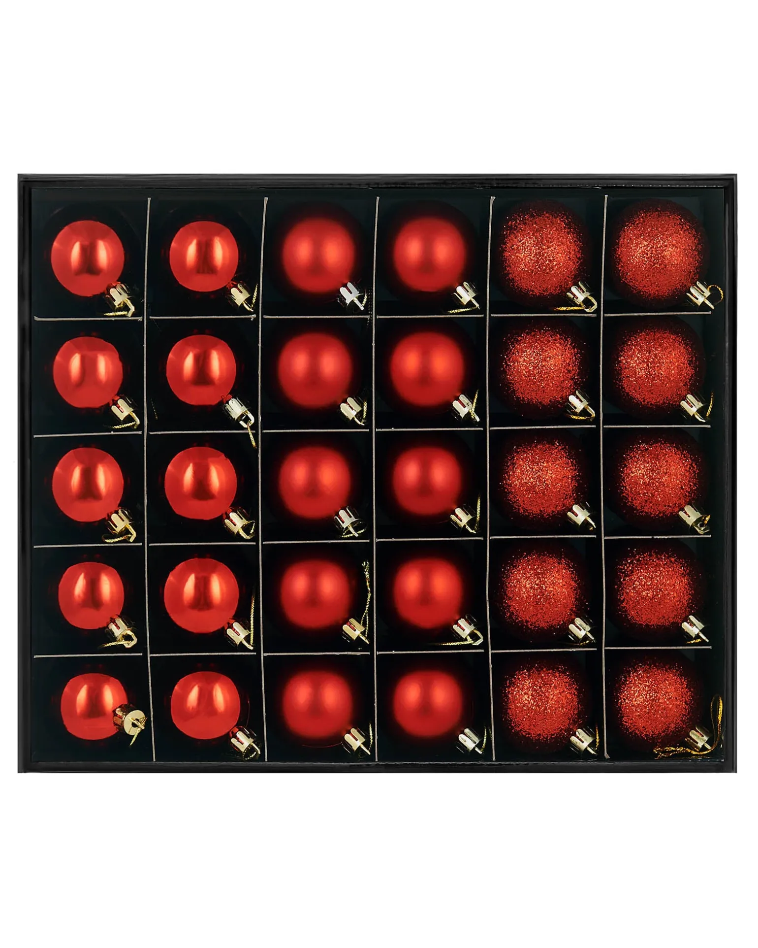 Christmas Red Shatterproof Bauble, 50 Pack