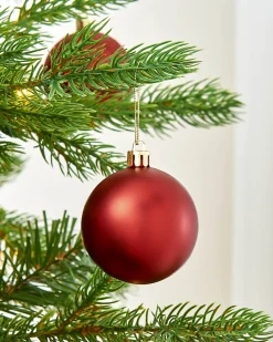 Christmas Red Shatterproof Bauble, 50 Pack