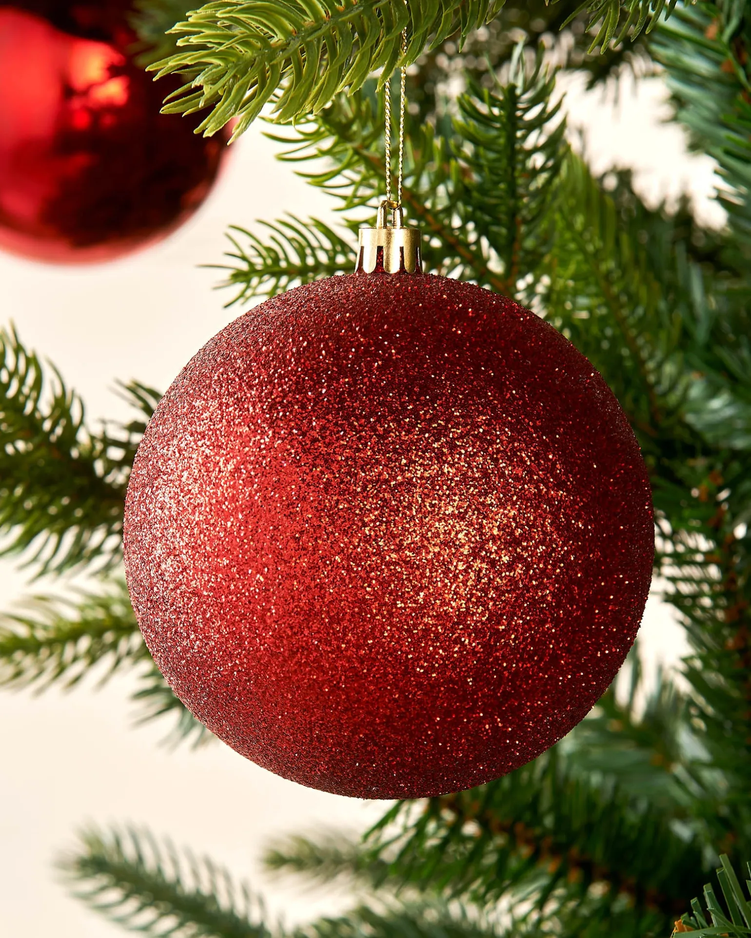 Christmas Red Shatterproof Baubles, 9 Pack, 10 Cm