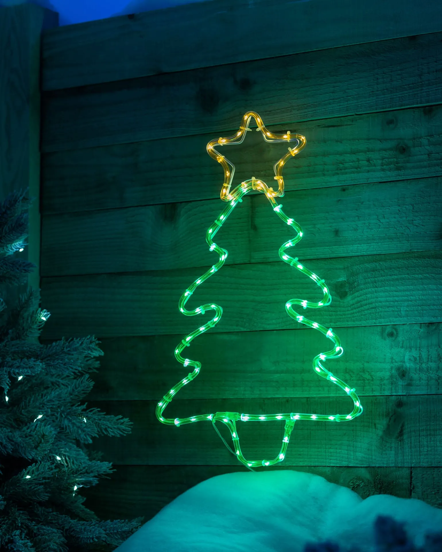 Christmas Tree Rope Light Silhouette, 48 Cm