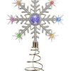 Colour Changing Snowflake Christmas Tree Topper, 29 Cm