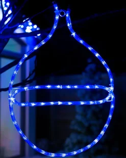 Connectable Bauble Rope Light Silhouette, Blue, 54cm
