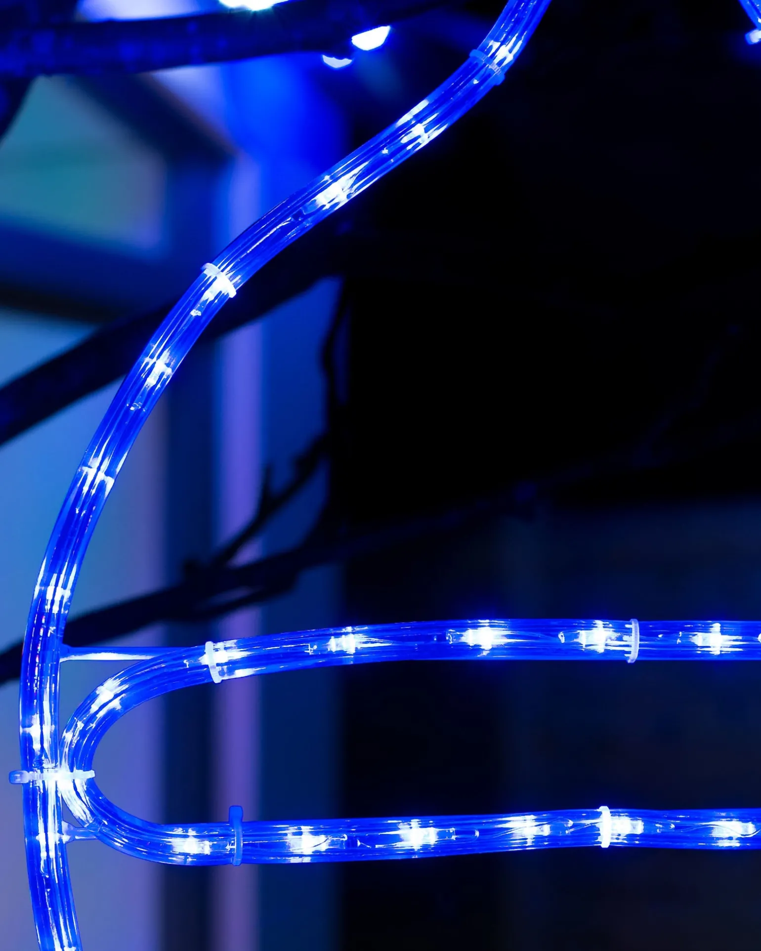 Connectable Bauble Rope Light Silhouette, Blue, 54cm