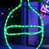 Connectable Bauble Rope Light Silhouette, Green, 54cm