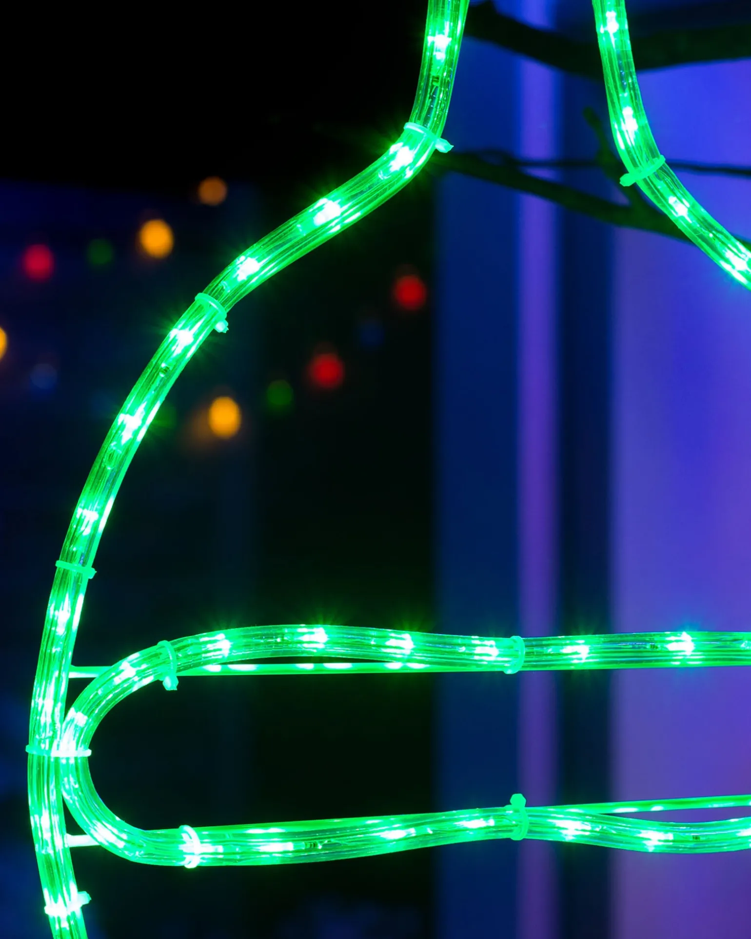 Connectable Bauble Rope Light Silhouette, Green, 54cm