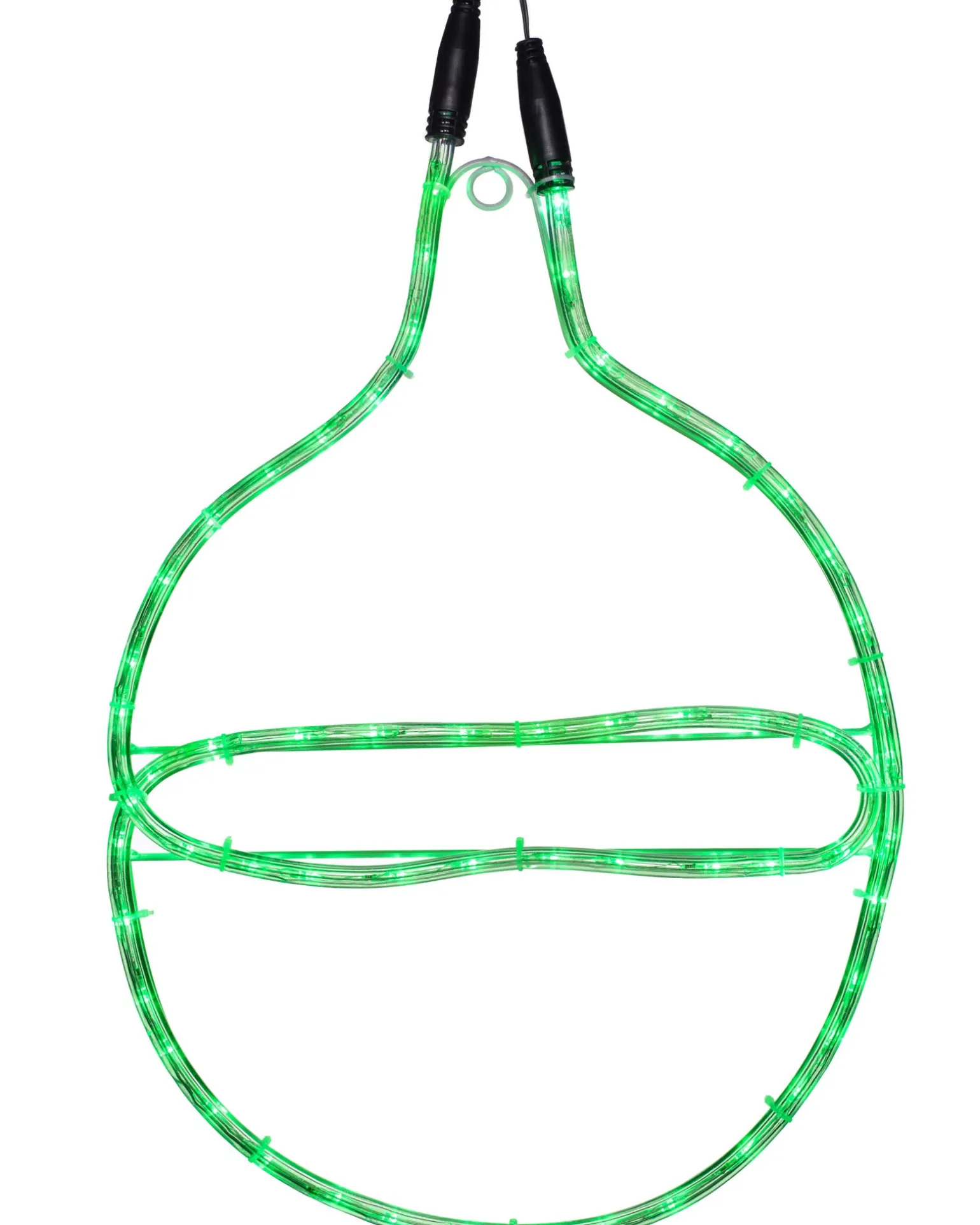 Connectable Bauble Rope Light Silhouette, Green, 54cm
