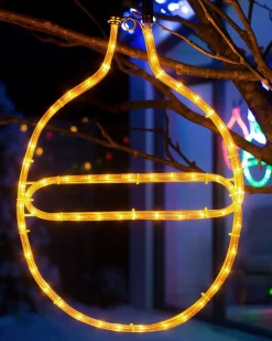 Connectable Bauble Rope Light Silhouette, Yellow, 54 Cm
