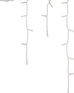 Connectable Icicle 100 LED Christmas Lights, Warm White