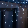 Connectable Icicle 100 LED Christmas Lights, Bright White
