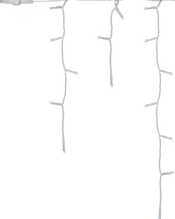 Connectable Icicle 100 LED Christmas Lights, Bright White
