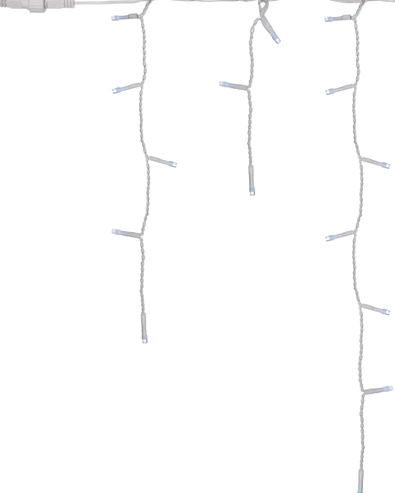 Connectable Icicle 100 LED Christmas Lights, Bright White