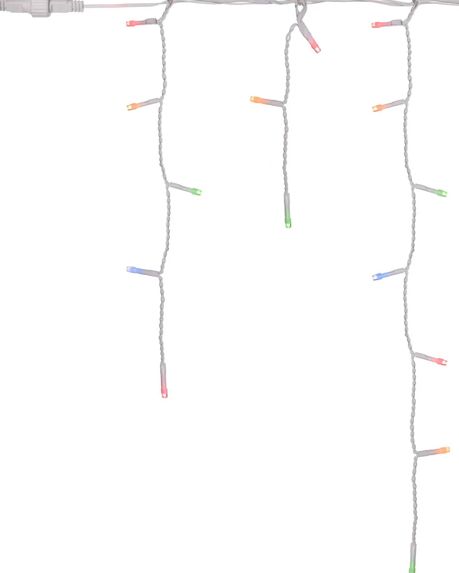 Connectable Icicle 100 LED Christmas Lights, Multi-Coloured
