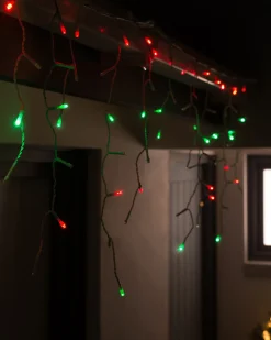 Connectable Icicle 240 LED Christmas Lights, Multi-Coloured