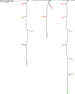 Connectable Icicle 240 LED Christmas Lights, Multi-Coloured