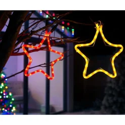 Connectable Star Rope Light Silhouette, Red, 32 Cm