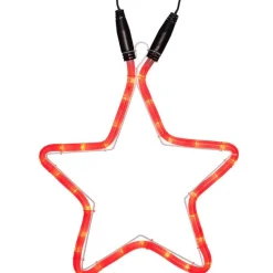 Connectable Star Rope Light Silhouette, Red, 32 Cm