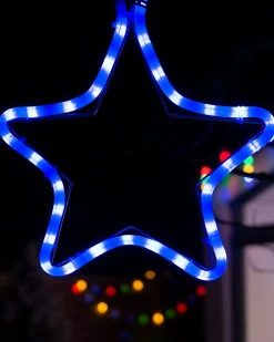 Connectable Star Rope Light Silhouette, Blue, 32 Cm