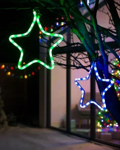 Connectable Star Rope Light Silhouette, Blue, 32 Cm