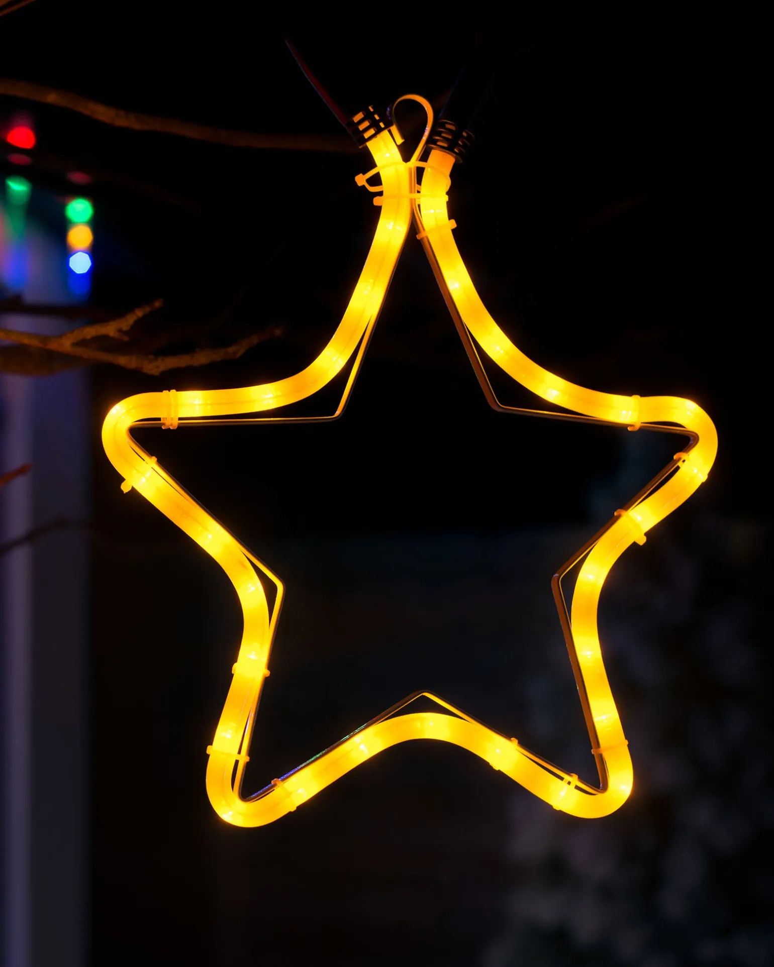 Connectable Star Rope Light Silhouette, Yellow, 32 Cm