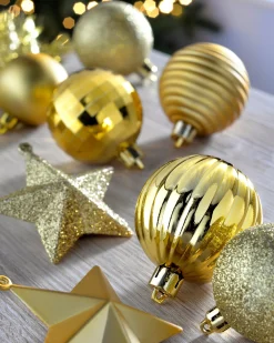 Copper Shatterproof Baubles Set, 42 Pack