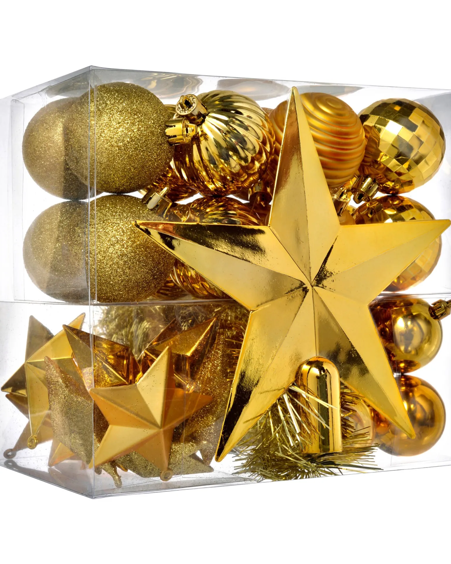Copper Shatterproof Baubles Set, 42 Pack