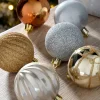 Copper/Champagne Shatterproof Baubles, 48 Pack